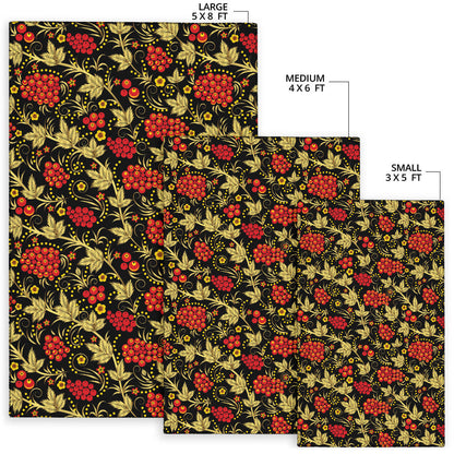 Cranberry Pattern Print Design CB02 Area Rugs