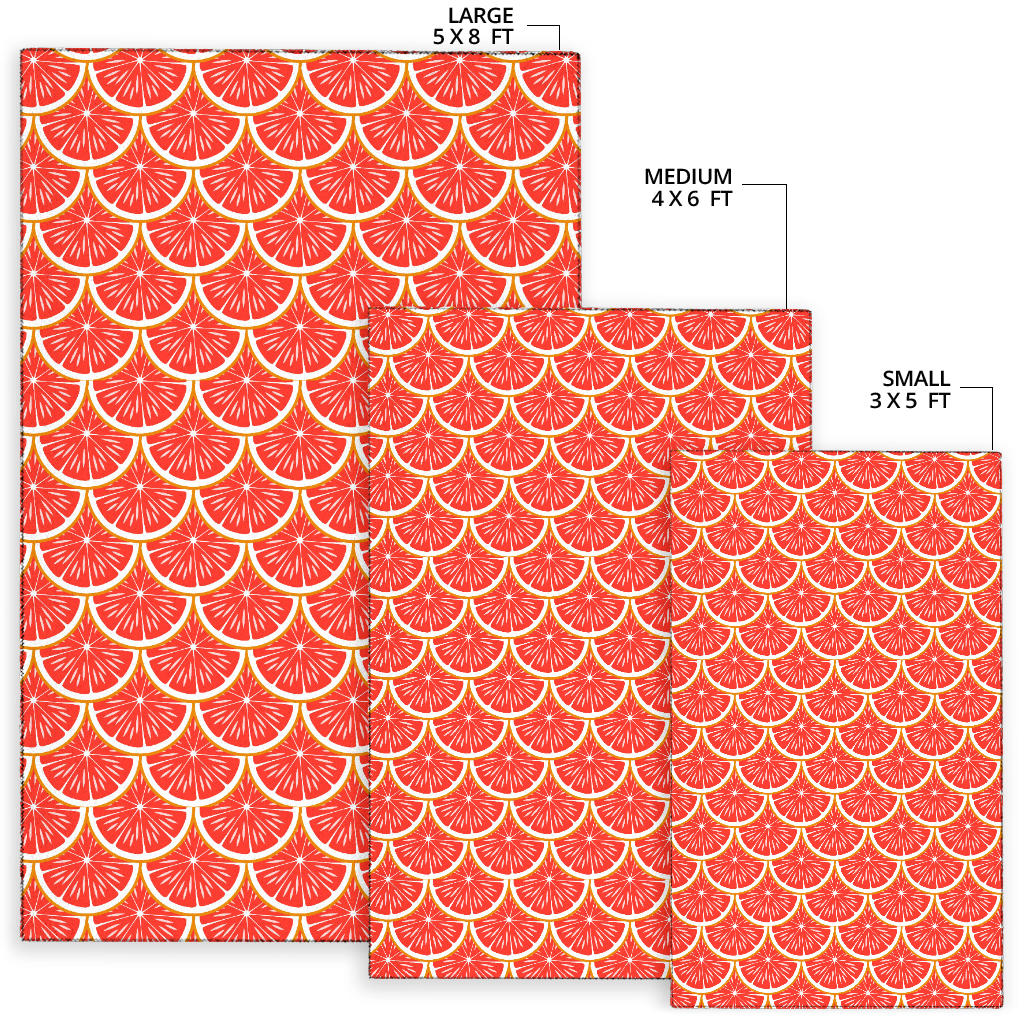 Grapefruit Pattern Print Design GF07 Area Rugs