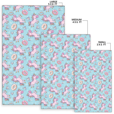 Donut Unicorn Pattern Print Design DN016 Area Rugs