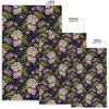 Lotus Embroidered Pattern Print Design LO06 Area Rugs