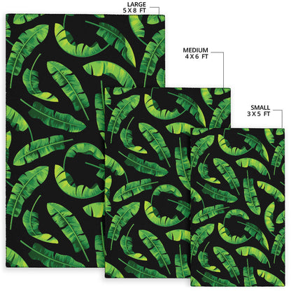 Banana Leaf Pattern Print Design BL02 Area Rugs