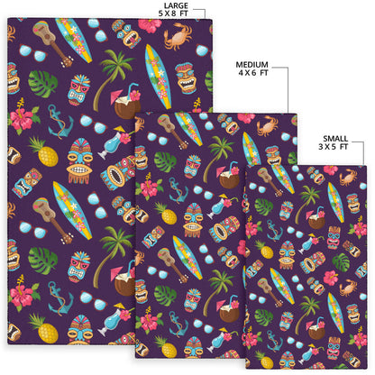 Hawaiian Themed Pattern Print Design H024 Area Rugs