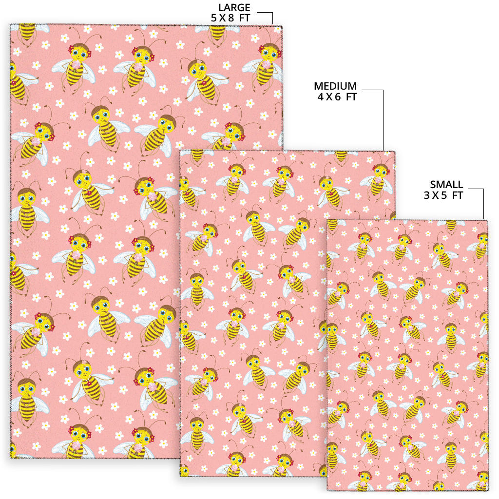 Bee Pattern Print Design BEE07 Area Rugs