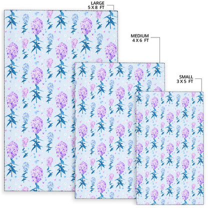 Lilac Pattern Print Design LI05 Area Rugs
