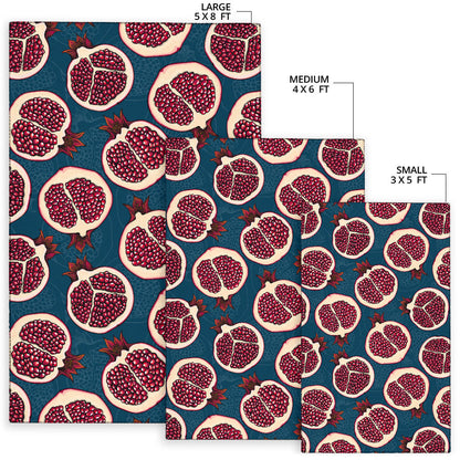 Pomegranate Pattern Print Design PG02 Area Rugs