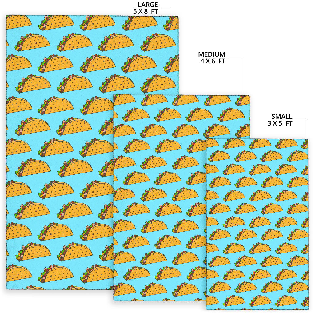 Taco Pattern Print Design TC03 Area Rugs