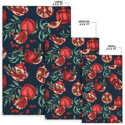 Pomegranate Pattern Print Design PG04 Area Rugs