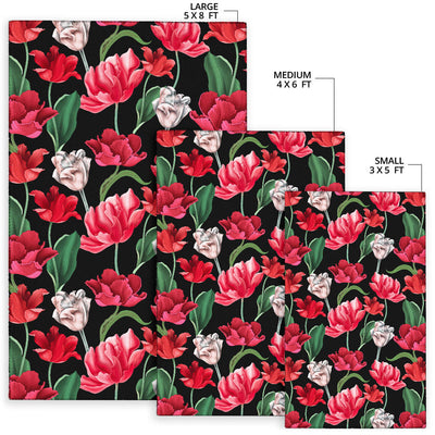 Tulip Pattern Print Design TP08 Area Rugs