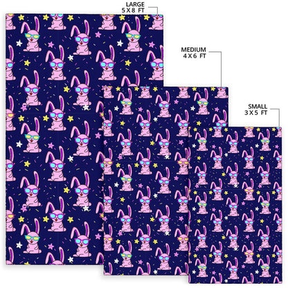 Rabbit Baby Pattern Print Design RB015 Area Rugs