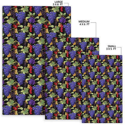 Grape Pattern Print Design GP05 Area Rugs