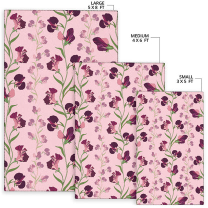 Peony Pattern Print Design PE09 Area Rugs