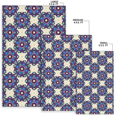 Lotus Boho Pattern Print Design LO08 Area Rugs