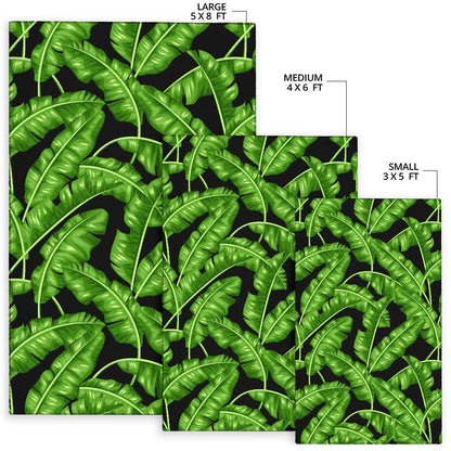 Banana Leaf Pattern Print Design BL01 Area Rugs