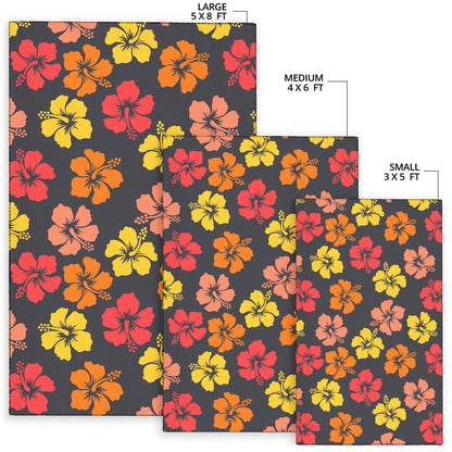 Hibiscus Pattern Print Design HB024 Area Rugs