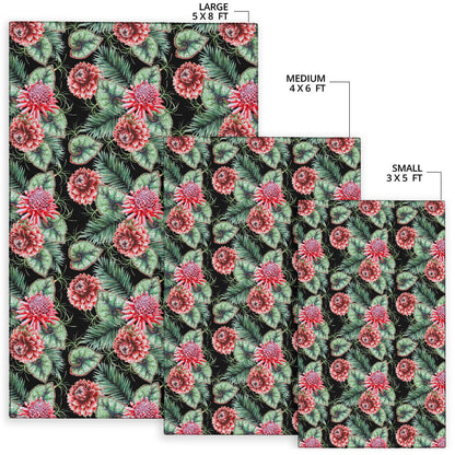Dahlia Pattern Print Design DH06 Area Rugs