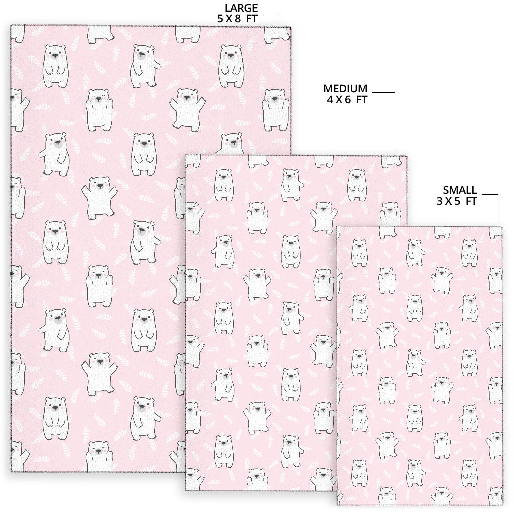 Polar Bear Pattern Print Design PB09 Area Rugs