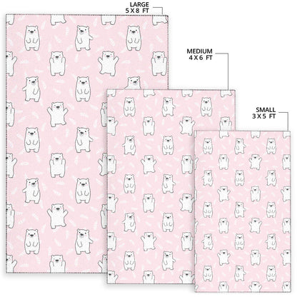 Polar Bear Pattern Print Design PB09 Area Rugs