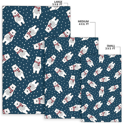 Polar Bear Pattern Print Design PB05 Area Rugs