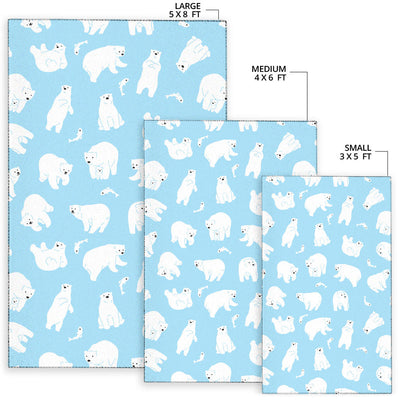 Polar Bear Pattern Print Design PB01 Area Rugs