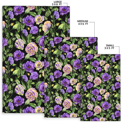 Lisianthus Pattern Print Design LT02 Area Rugs