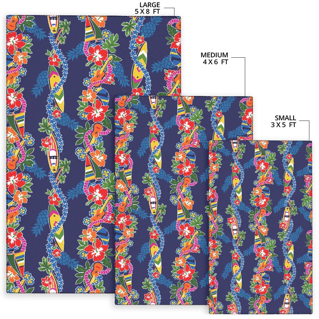 Hawaiian Themed Pattern Print Design H04 Area Rugs