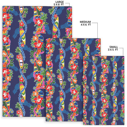 Hawaiian Themed Pattern Print Design H04 Area Rugs
