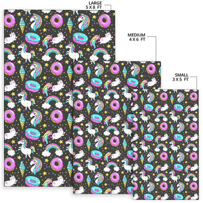 Donut Unicorn Pattern Print Design DN09 Area Rugs