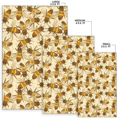 Bee Pattern Print Design BEE05 Area Rugs