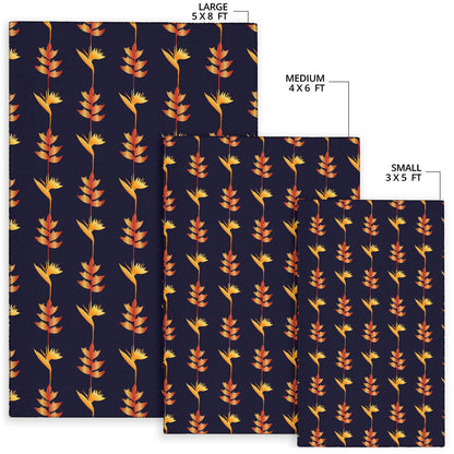Heliconia Pattern Print Design HL06 Area Rugs