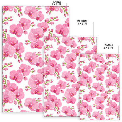 Orchid Pink Pattern Print Design OR07 Area Rugs
