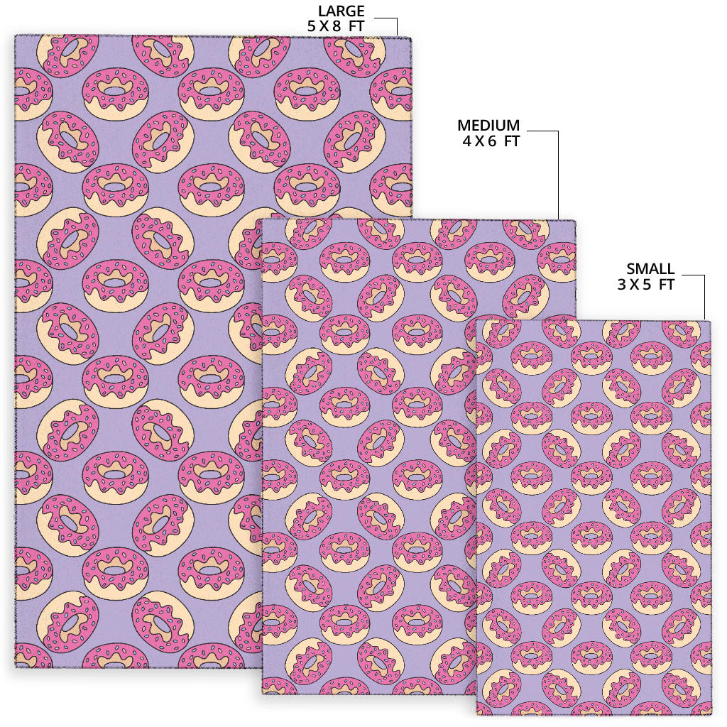 Donut Pattern Print Design DN015 Area Rugs