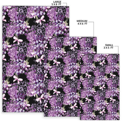 Lavender Pattern Print Design LV06 Area Rugs