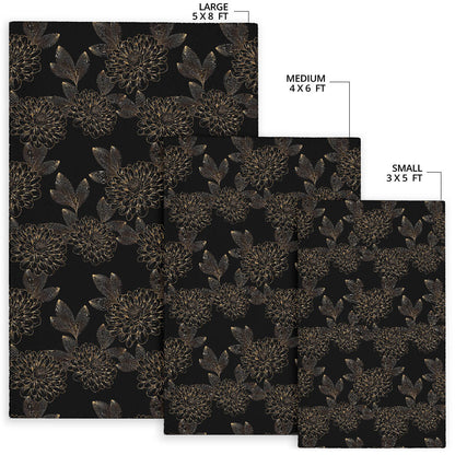 Dahlia Pattern Print Design DH04 Area Rugs