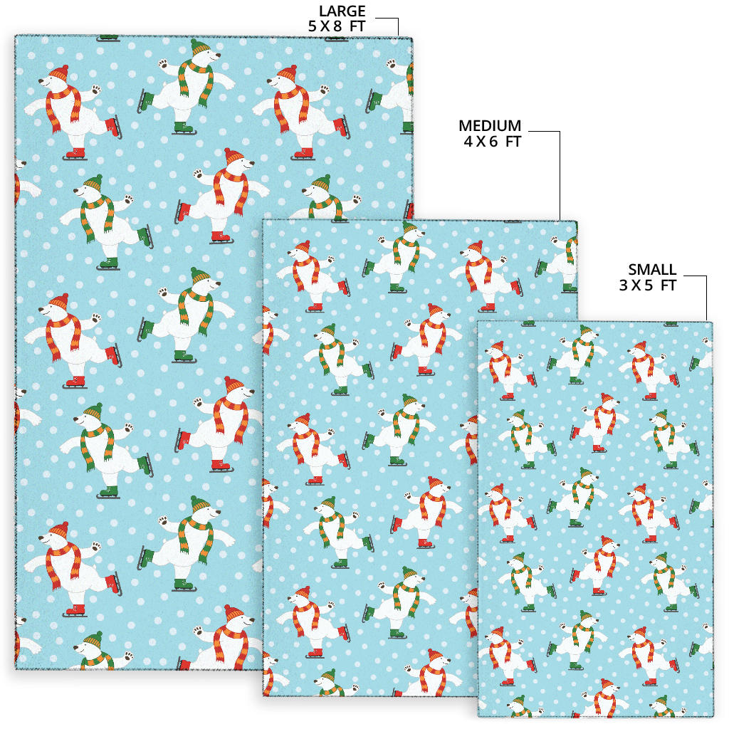 Polar Bear Pattern Print Design PB07 Area Rugs