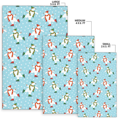 Polar Bear Pattern Print Design PB07 Area Rugs