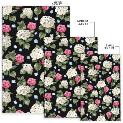 Hydrangea Pattern Print Design HD09 Area Rugs