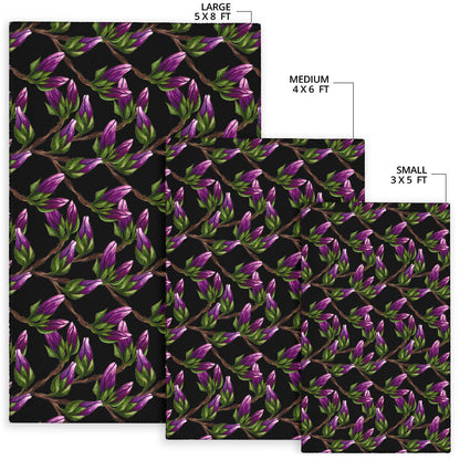 Magnolia Pattern Print Design MAG010 Area Rugs