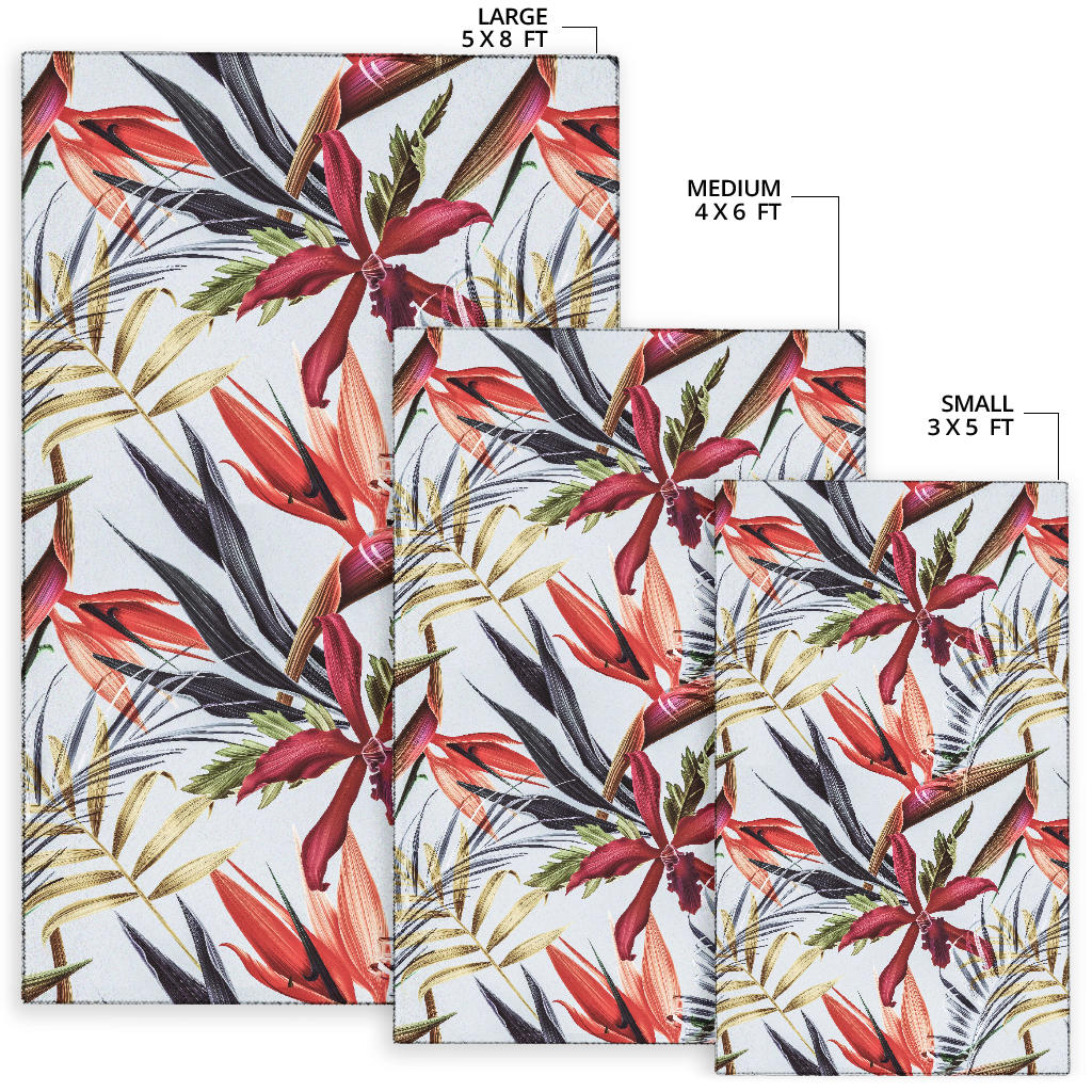 Tropical Flower Pattern Print Design TF021 Area Rugs