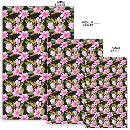 Magnolia Pattern Print Design MAG08 Area Rugs