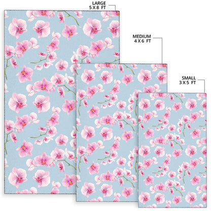 Orchid Pink Pattern Print Design OR01 Area Rugs