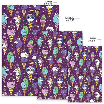 Ice Cream Pattern Print Design IC07 Area Rugs