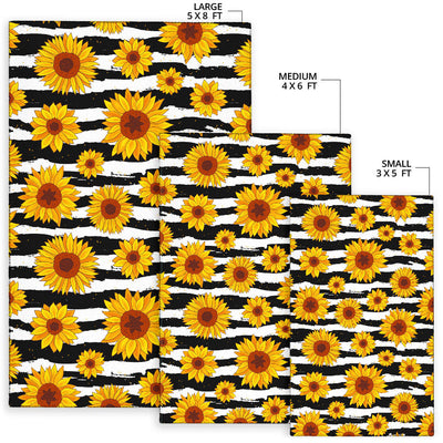 Sunflower Pattern Print Design SF010 Area Rugs