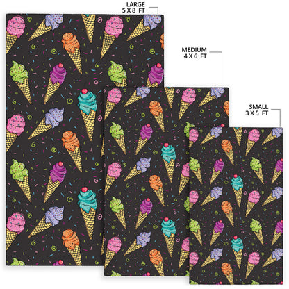 Ice Cream Pattern Print Design IC06 Area Rugs