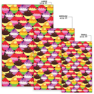 Cupcake Pattern Print Design CP02 Area Rugs