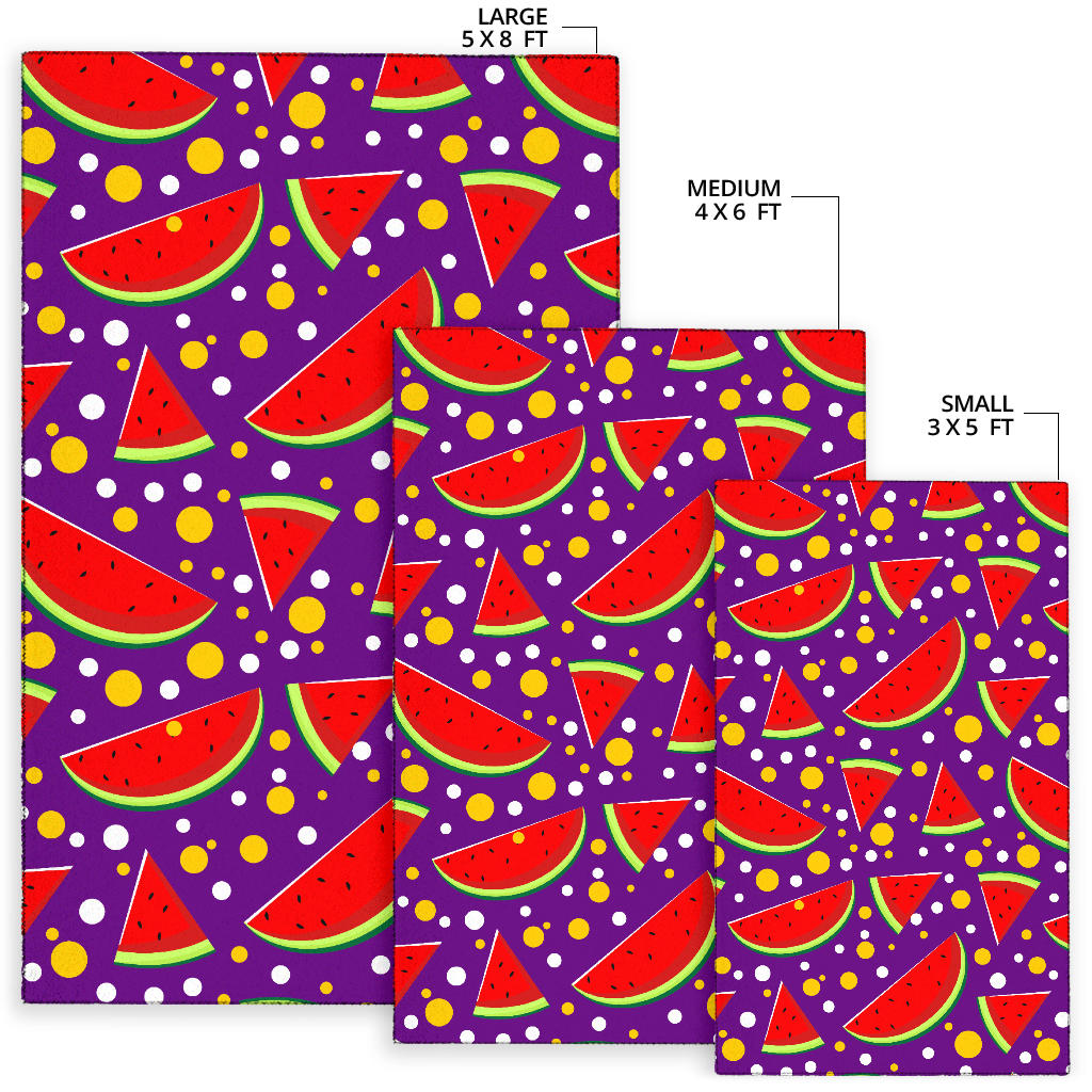 Watermelon Pattern Print Design WM010 Area Rugs
