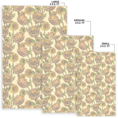 Dahlia Pattern Print Design DH09 Area Rugs