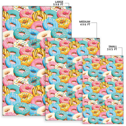 Donut Pattern Print Design DN01 Area Rugs