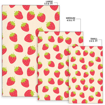 Strawberry Pattern Print Design SB02 Area Rugs