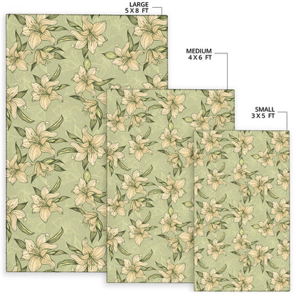 Lily Pattern Print Design LY06 Area Rugs