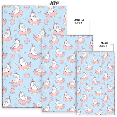 Donut Unicorn Pattern Print Design DN014 Area Rugs